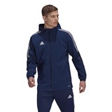 Adidas TIRO 21 Куртка ветрозащитная Темно-синий/Белый - фото 264063