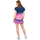Bidi Badu COLORTWIST (W) Футболка теннисная женская Розовый/Темно-синий - фото 264471