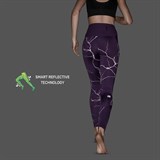 CEP REFLECTIVE TIGHTS (W) Компрессионные тайтсы для бега женские Фиолетовый - фото 264759