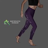 CEP REFLECTIVE TIGHTS (W) Компрессионные тайтсы для бега женские Фиолетовый - фото 264760