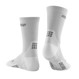 CEP ULTRALIGHT COMPRESSION SHORT SOCKS (W) Компрессионные ультратонкие носки для бега женские Белый/Серый - фото 265365