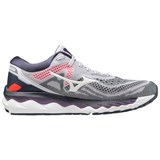 Mizuno WAVE SKY 4 (W) Кроссовки беговые женские Серый/Фиолетовый - фото 265633