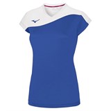 Mizuno AUTHENTIC MYOU TEE Футболка волейбольная женская Синий/Белый - фото 266432