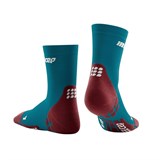 CEP ULTRALIGHT COMPRESSION SHORT SOCKS Компрессионные ультратонкие носки для бега Синий/Красный - фото 266709
