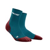 CEP ULTRALIGHT COMPRESSION SHORT SOCKS Компрессионные ультратонкие носки для бега Синий/Красный - фото 266711