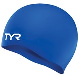 TYR WRINKLE FREE JUNIOR SILICONE CAP JR Шапочка для плавание детская Синий - фото 266862