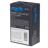 Starfit BB-109 Замки с фиксатором для грифа, d=26 мм, пластиковые, черный, (2 шт) - фото 267709