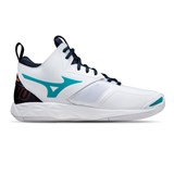 Mizuno WAVE MOMENTUM 2 MID Кроссовки волейбольные Белый/Темно-синий - фото 267993 Mizuno WAVE MOMENTUM 2 MID Кроссовки волейбольные Белый/Темно-синий - фото 267993