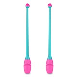 Indigo IN019 Булавы для художественной гимнастики Бирюзовый/Розовый - фото 268094