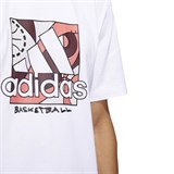 Adidas UNIVERSAL BADGE OF SPORT Футболка баскетбольная Белый/Розовый - фото 268123
