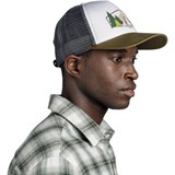 Buff TRUCKER CAP DARRYL WHITE Бейсболка беговая Белый/Зеленый - фото 268616