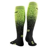 CEP SKI SNOWFALL TALL COMPRESSION SOCKS (W) Компрессионные гольфы для катания на лыжах женские Зеленый/Черный - фото 268802