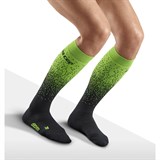 CEP SKI SNOWFALL TALL COMPRESSION SOCKS (W) Компрессионные гольфы для катания на лыжах женские Зеленый/Черный - фото 268803