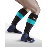 CEP SKI MERINO TALL COMPRESSION SOCKS Компрессионные гольфы с шерстью мериноса для горнолыжного спорта Черный/Фиолетовый/Голубой - фото 268811