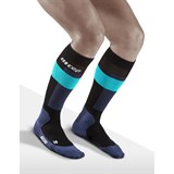CEP SKI MERINO TALL COMPRESSION SOCKS Компрессионные гольфы с шерстью мериноса для горнолыжного спорта Черный/Фиолетовый/Голубой - фото 268812
