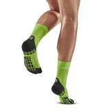 CEP ULTRALIGHT COMPRESSION SHORT SOCKS (W) Компрессионные ультратонкие носки для бега женские Зеленый/Черный - фото 269111