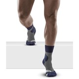 CEP HIKING MERINO MID CUT COMPRESSION SOCKS Компрессионные носки для активного отдыха на природе Темно-синий/Серый - фото 269912