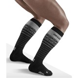 CEP SKI THERMO MERINO TALL COMPRESSION SOCKS Компрессионные гольфы с шерстью мериноса для катания на лыжах Черный/Серый - фото 270012