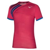 Mizuno SHADOW GRAPHIC TEE Футболка теннисная Красный/Черный/Синий - фото 270839