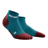 CEP ULTRALIGHT LOW CUT COMPRESSION SOCKS (W) Компрессионные короткие носки для бега ультратонкие женские Синий/Красный - фото 271051