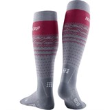CEP SKI THERMO MERINO TALL COMPRESSION SOCKS (W) Компрессионные гольфы с шерстью мериноса для катания на лыжах женские Серый/Красный - фото 271498