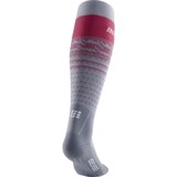 CEP SKI THERMO MERINO TALL COMPRESSION SOCKS (W) Компрессионные гольфы с шерстью мериноса для катания на лыжах женские Серый/Красный - фото 271499
