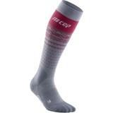 CEP SKI THERMO MERINO TALL COMPRESSION SOCKS (W) Компрессионные гольфы с шерстью мериноса для катания на лыжах женские Серый/Красный - фото 271500
