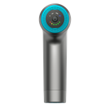 Flow MINI Neon Blue Перкуссионный массажер Серый/Голубой - фото 271796