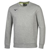 Mizuno TERRY CREW (W) Свитшот спортивный женский Серый/Белый - фото 272748