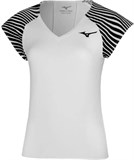 Mizuno PRINTED TEE (W) Футболка теннисная женская Белый/Черный - фото 272869