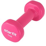 Starfit DB-101 1 КГ Гантель виниловая Розовый - фото 273755