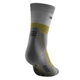 CEP HIKING LIGHT MERINO MID CUT COMPRESSION SOCKS Компрессионные тонкие высокие носки с шерстью мериноса Серый/Салатовый - фото 274235