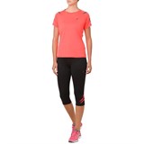 Asics ICON KNEE TIGHT (W) Тайтсы беговые женские Черный/Красный - фото 274533