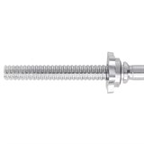 Starfit BB-101 EZ-Образный Гриф для штанги, d=25 мм, 120 см, с металлическими замками Хром - фото 274650