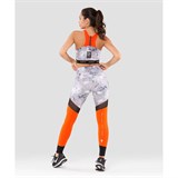 Fifty MIRAGE FA-WH-0206 Тайтсы женские Серый/Оранжевый - фото 274752