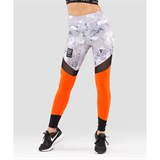 Fifty MIRAGE FA-WH-0206 Тайтсы женские Серый/Оранжевый - фото 274756