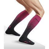 CEP SKI SNOWFALL TALL COMPRESSION SOCKS (W) Компрессионные гольфы для катания на лыжах женские Розовый/Черный - фото 275200