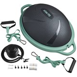 Starfit GB-503 "BOSU" Полусфера с эспандерами Серый/Зеленый - фото 275379