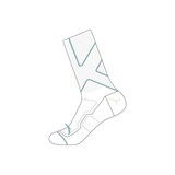 Anta BASKETBALL (892411321-4) Носки баскетбольные Белый/Голубой - фото 275786