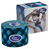 CureTape ART TARTAN 5см×5м Кинезиотейп Голубой/Черный - фото 275853