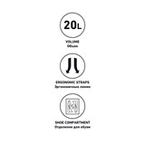 Jögel CAMP DOUBLE BOTTOM Рюкзак с двойным дном Черный - фото 275913