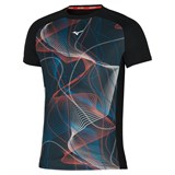 Mizuno AERO TEE Футболка беговая Черный/Разноцветный - фото 276141