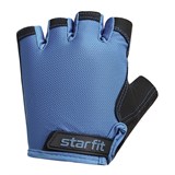 Starfit WG-105 Перчатки для фитнеса с гелевыми вставками Черный/Синий - фото 276309