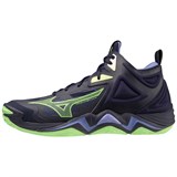 Mizuno WAVE MOMENTUM 3 MID Кроссовки волейбольные Темно-синий/Зеленый - фото 276467