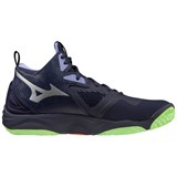 Mizuno WAVE MOMENTUM 3 MID Кроссовки волейбольные Темно-синий/Зеленый - фото 276469