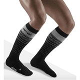 CEP SKI THERMO MERINO TALL COMPRESSION SOCKS (W) Компрессионные гольфы с шерстью мериноса для катания на лыжах женские Черный/Серый - фото 276777