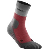 CEP HIKING LIGHT MERINO MID CUT COMPRESSION SOCKS Компрессионные тонкие высокие носки с шерстью мериноса Серый/Красный - фото 276881