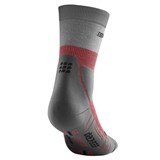 CEP HIKING LIGHT MERINO MID CUT COMPRESSION SOCKS Компрессионные тонкие высокие носки с шерстью мериноса Серый/Красный - фото 276884