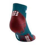 CEP ULTRALIGHT LOW CUT COMPRESSION SOCKS Компрессионные короткие носки для бега ультратонкие Синий/Красный - фото 276944