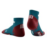 CEP ULTRALIGHT LOW CUT COMPRESSION SOCKS Компрессионные короткие носки для бега ультратонкие Синий/Красный - фото 276945